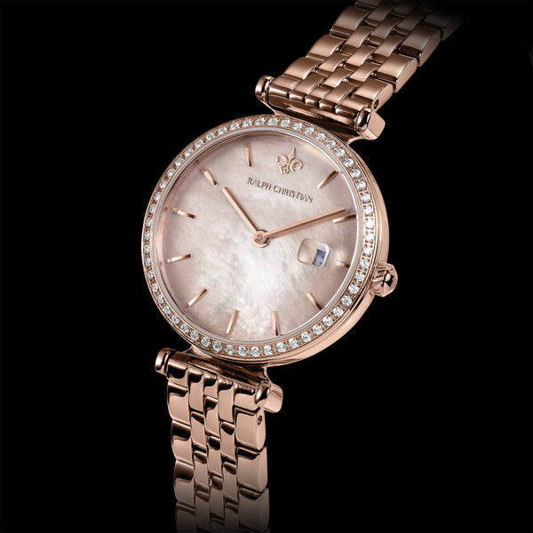 Beautiful Rose Design Long Watches With Natural Pearls&Zircons.Stainless Steel Amazon.com: Lola Rose Elegant Women main image 2