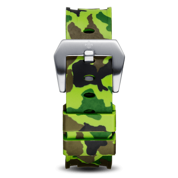 Green Camo Strap With Silver Buckle