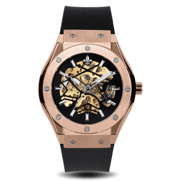 Prague Skeleton Automatic Deluxe | Rose Gold | Ralph Christian