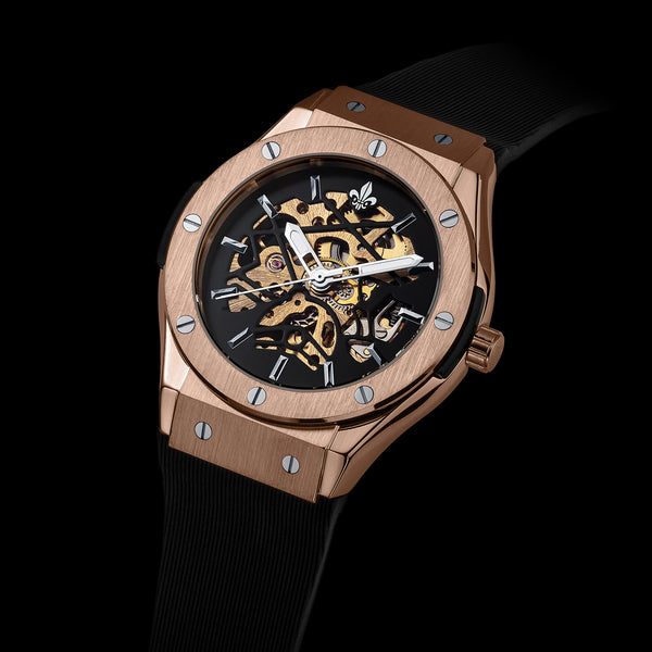 Prague Skeleton Automatic Deluxe | Rose Gold | Ralph Christian