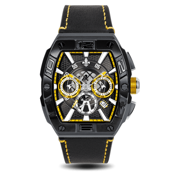 The Intrepid Chronograph - Black and Yellow