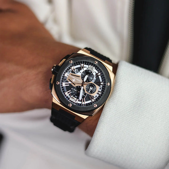 The Entourage Chrono - Rose Gold & Black