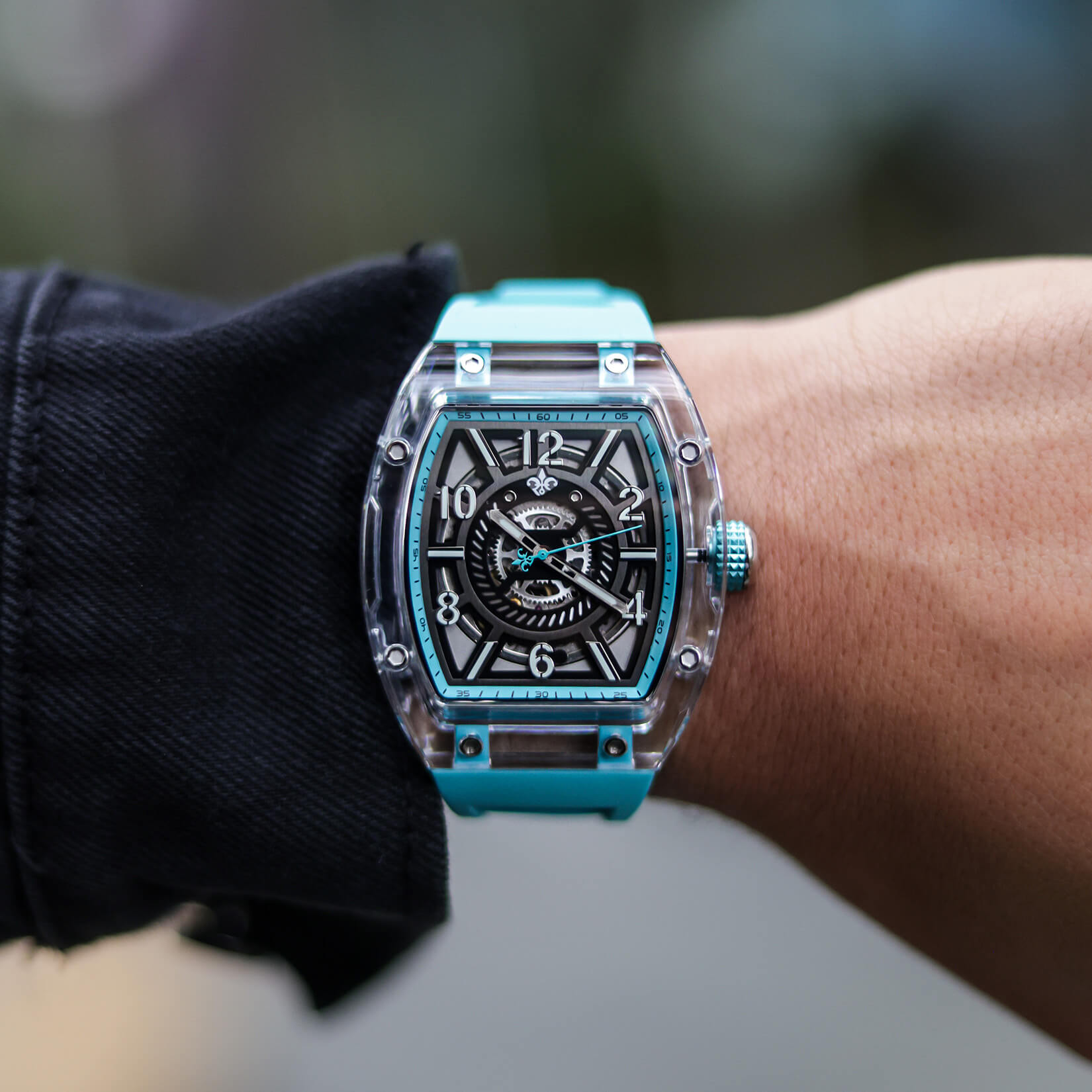 Mini Ghost Watch The Ghost Automatic | Aqua Blue | Ralph Christian Watches