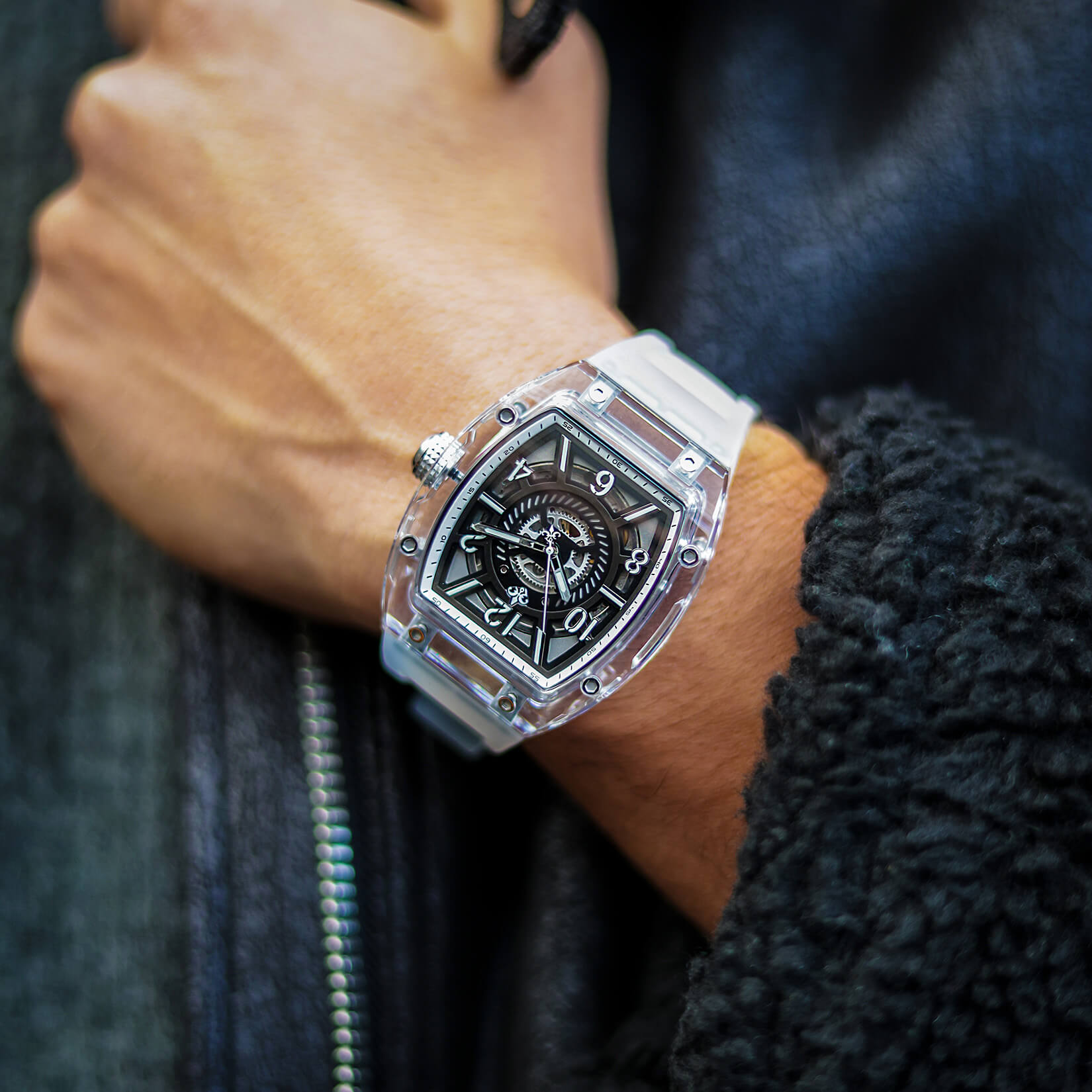 Mini Ghost Watch The Ghost Automatic | Transparent White | Ralph Christian Watches