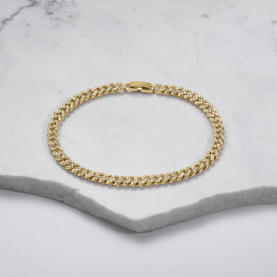 The Iced Cuban Bracelet - Gold