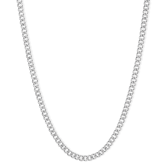 The Iced Cuban Necklace - Silver