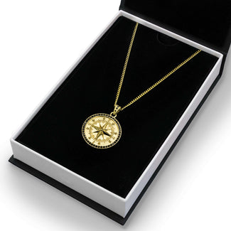 The Gold Compass Pendant - Essentials Collection
