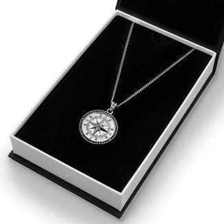 The Silver Compass Pendant - Essentials Collection