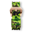 Green Camo Strap With Rose Gold Buckle featuring a bold green and brown camouflage pattern with a polished rose gold buckle, designed as a standout accessory for men’s luxury watches.