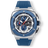The Entourage Chrono - Blue men's luxury watch by Ralph Christian featuring a bold blue bezel, chronograph subdials, date function, textured dial, and blue rubber strap, statement watch designed to be noticed.