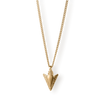 The Gold Arrow Pendant - Essentials Collection in polished gold-tone, featuring a bold arrow-shaped pendant on a matching chain, designed as statement men's jewelry. Bold by Design.