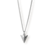 The Silver Arrow Pendant - Essentials Collection, a men's luxury silver necklace featuring a bold arrow-shaped pendant on a finely crafted silver chain, embodying statement jewelry style.