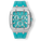 The Spectre Chrono - Aqua Forge men's luxury watch featuring a bold turquoise dial with chronograph subdials, date function, stainless steel case, and turquoise rubber strap.