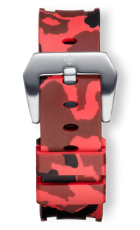 Red Camo Strap With Silver Buckle