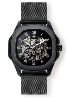 The Avalon Black + Black Mesh Strap