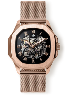 The Avalon Rose Gold + Rose Gold Mesh Strap