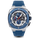 The Entourage Chrono - Blue men's luxury watch by Ralph Christian featuring a bold blue bezel, chronograph subdials, date function, textured dial, and blue rubber strap, statement watch designed to be noticed.
