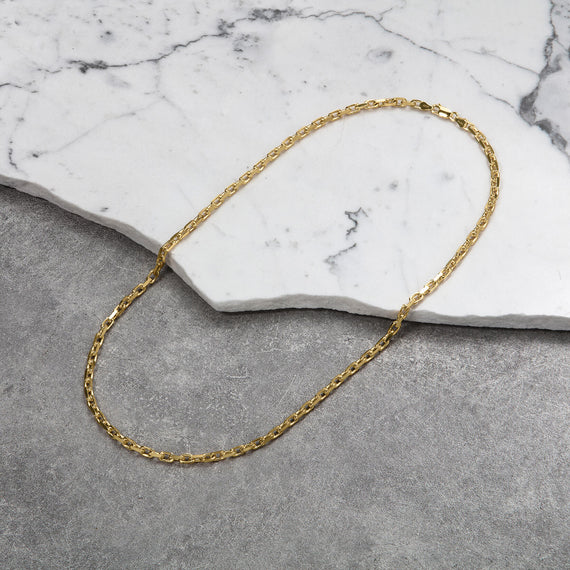 The Gold Anchor Necklace - Italian Collection