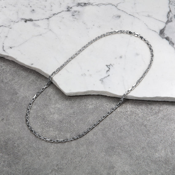 The Silver Anchor Necklace - Italian Collection