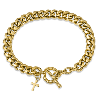 The Cross Pendant Bracelet - Gold