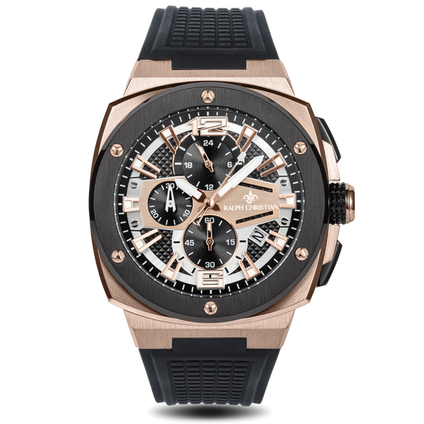 The Entourage Chrono Rose Gold & Black Ralph Christian Watches