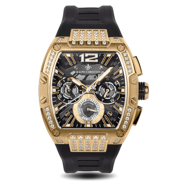 Maverick fully iced 14k shipping gold watch