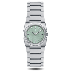 The Riviera - Cool Mint women's luxury watch by Ralph Christian features a cool mint green textured dial, polished silver-tone hour markers, and a stainless steel bracelet with a bold, statement design. Bold by Design.