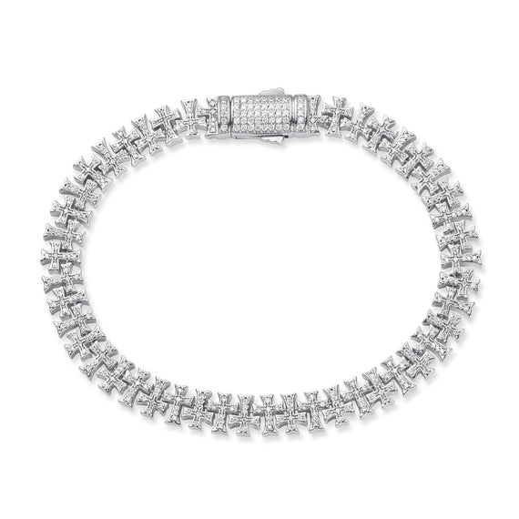 Diamond bracelet on a white background