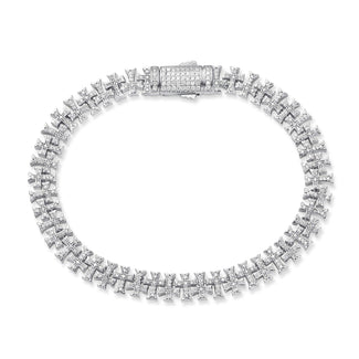 Diamond bracelet on a white background