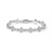 Silver Cross Bracelet with Cubic Zirconia on a white background