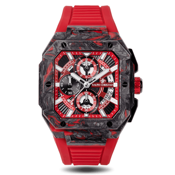 The Vanguard Carbon Chrono - Crimson Ember