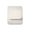 Watch Case - White, white watch case with embossed Ralph Christian logo, stitched flap closure, and a refined luxury design for watch storage