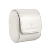 Watch Case - White with a rounded flap, stitched edges, smooth finish, and Ralph Christian logo on the front for elegant watch storage