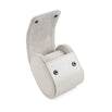 Watch Case - White open padded watch holder with soft interior, curved protective cover, and two snap buttons for secure storage on a clean background