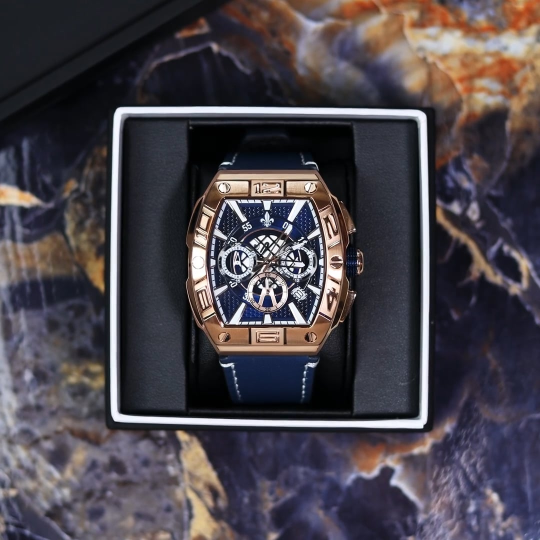 The Intrepid Chronograph - Rose Gold / Blue