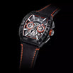 The Intrepid Chronograph - Midnight Diamond | Neon Orange