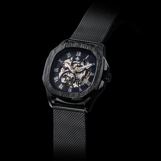 The Avalon Black + Black Mesh Strap