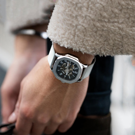 The Avalon Silver + Silver Mesh Strap | Ralph Christian Watches