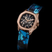 Blue Camo Strap With Rose Gold Buckle