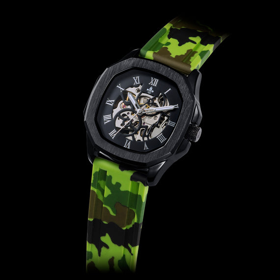 Green Camo Strap With Black Buckle