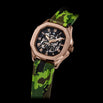Green Camo Strap With Rose Gold Buckle