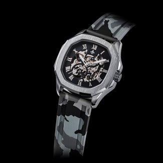 Grey Camo Strap With Silver Buckle