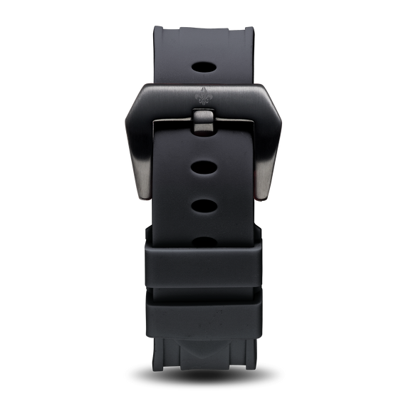 Black Silicone Strap With Black Buckle