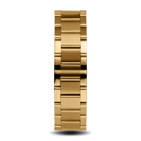 Prague Skeleton Automatic Deluxe - Gold + Gold Link Strap