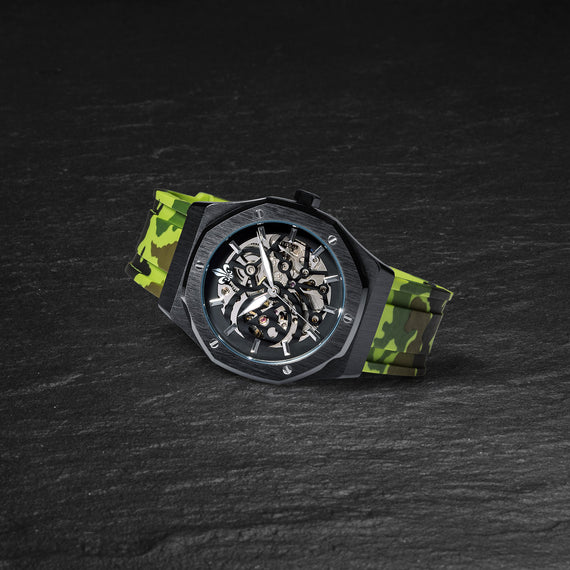 Green Camo Strap With Black Buckle