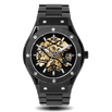 Prague Skeleton Automatic Deluxe - Black + Black Link Strap