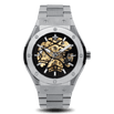 Prague Skeleton Automatic Deluxe - Silver + Silver Link Strap