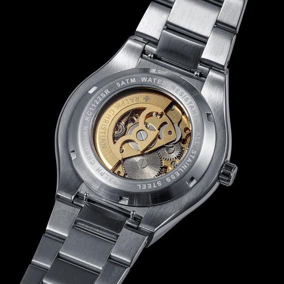 Prague Skeleton Automatic Deluxe - Silver + Silver Link Strap