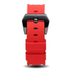 Red Silicone Strap With Black Buckle