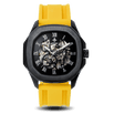 The Avalon Black + Yellow Silicone Strap